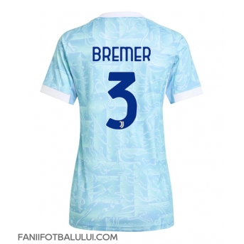 Juventus Gleison Bremer #3 Tricou Fotbal Replică 2025-26 Femei Deplasare